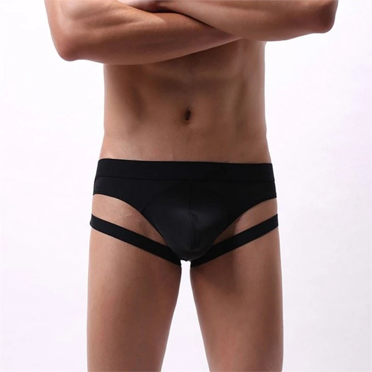 Double waistband sexy custom male briefs model showing sexy and soft u shape manufacture seamless